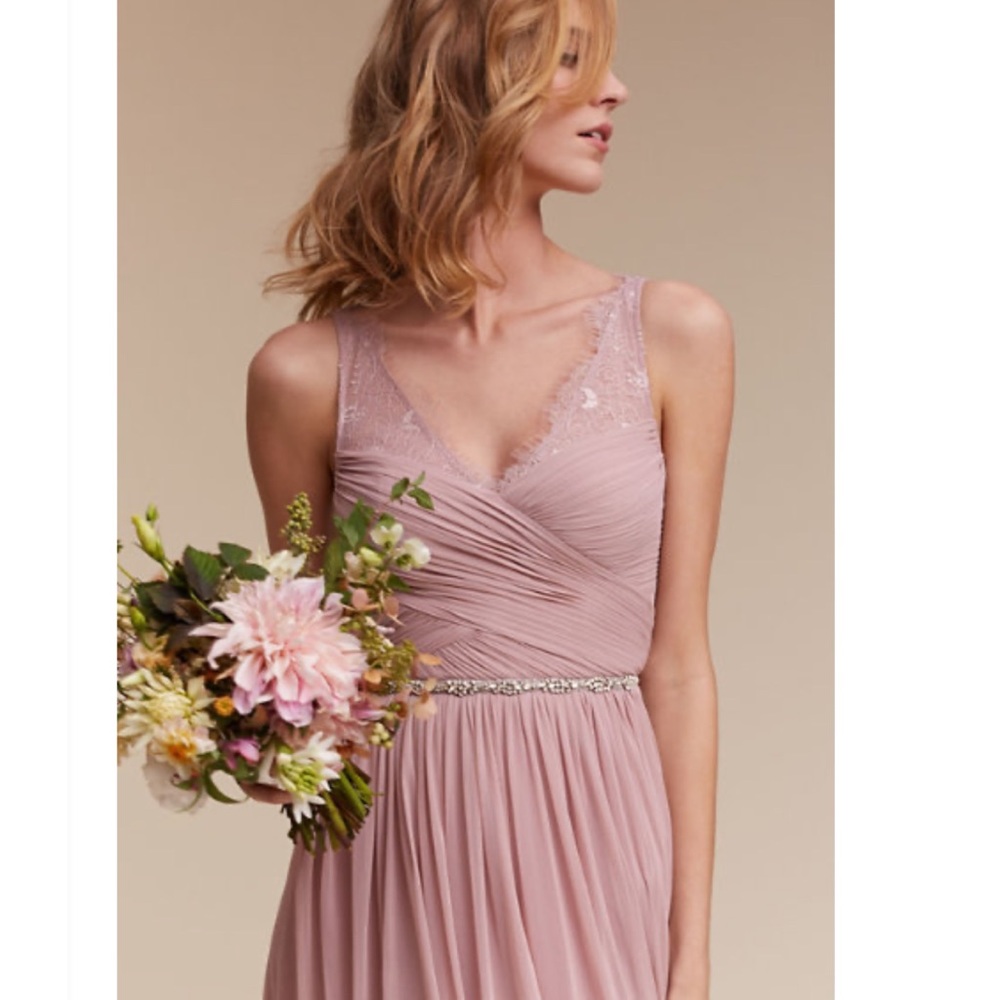 NWT Anthro BHLDN violet grey Fleur dress 24 - Picture 4 of 8